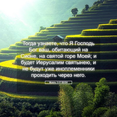 Picture 05 - Иоиль 3:17 RUSV - Тогда узнаете, что Я - Bible Verse Picture