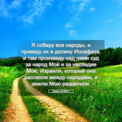 Picture 05 - Иоиль 3:2 RUSV - Я соберу все народы, и - Bible Verse Picture