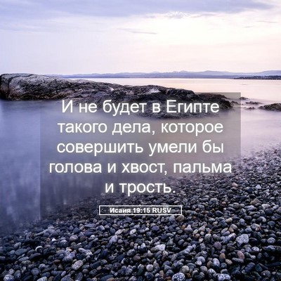 Picture 05 - Исаия 19:15 RUSV - И не будет в Египте такого - Bible Verse Picture