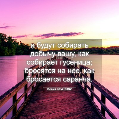 Picture 05 - Исаия 33:4 RUSV - и будут собирать добычу - Bible Verse Picture