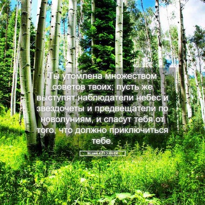 Picture 05 - Исаия 47:13 RUSV - Ты утомлена множеством - Bible Verse Picture