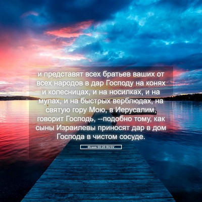 Picture 05 - Исаия 66:20 RUSV - и представят всех братьев - Bible Verse Picture