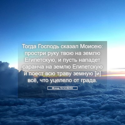 Picture 05 - Исход 10:12 RUSV - Тогда Господь сказал - Bible Verse Picture