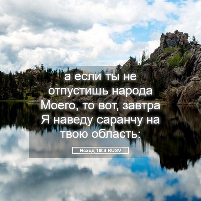 Picture 05 - Исход 10:4 RUSV - а если ты не отпустишь - Bible Verse Picture