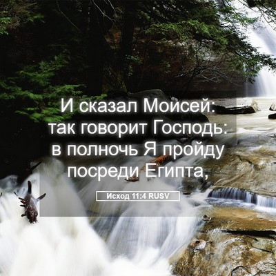 Picture 05 - Исход 11:4 RUSV - И сказал Моисей: так - Bible Verse Picture