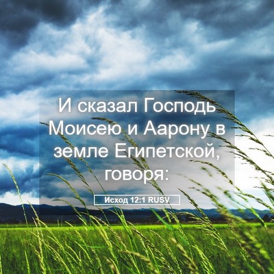 Picture 05 - Исход 12:1 RUSV - И сказал Господь Моисею и - Bible Verse Picture