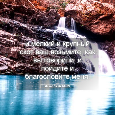 Picture 05 - Исход 12:32 RUSV - и мелкий и крупный скот ваш - Bible Verse Picture