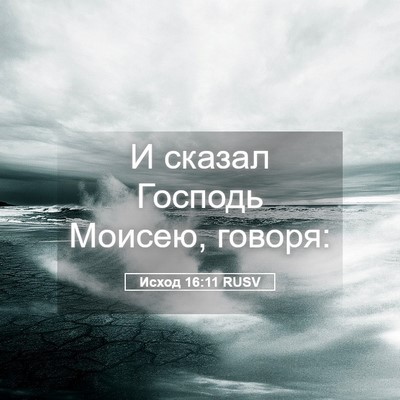 Picture 05 - Исход 16:11 RUSV - И сказал Господь Моисею, - Bible Verse Picture