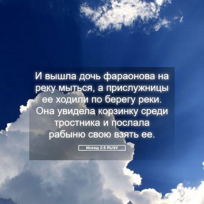 Picture 05 - Исход 2:5 RUSV - И вышла дочь фараонова на - Bible Verse Picture