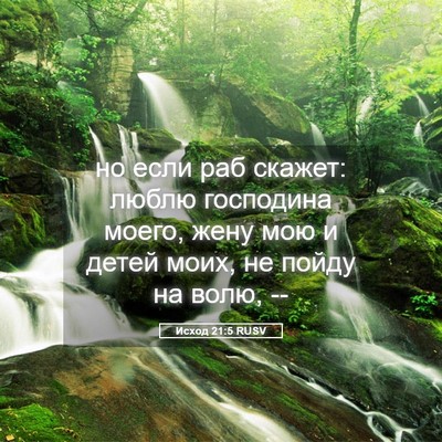 Picture 05 - Исход 21:5 RUSV - но если раб скажет: люблю - Bible Verse Picture