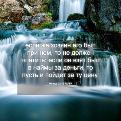 Picture 05 - Исход 22:15 RUSV - если же хозяин его был при - Bible Verse Picture