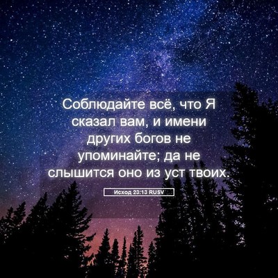 Picture 05 - Исход 23:13 RUSV - Соблюдайте всё, что Я - Bible Verse Picture