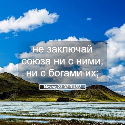 Picture 05 - Исход 23:32 RUSV - не заключай союза ни с - Bible Verse Picture