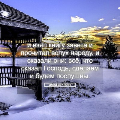 Picture 05 - Исход 24:7 RUSV - и взял книгу завета и - Bible Verse Picture