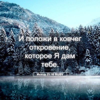 Picture 05 - Исход 25:16 RUSV - И положи в ковчег - Bible Verse Picture
