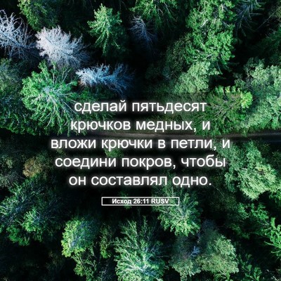Picture 05 - Исход 26:11 RUSV - сделай пятьдесят крючков - Bible Verse Picture