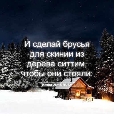 Picture 05 - Исход 26:15 RUSV - И сделай брусья для скинии - Bible Verse Picture