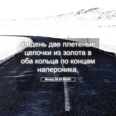 Picture 05 - Исход 28:24 RUSV - и вдень две плетеные - Bible Verse Picture
