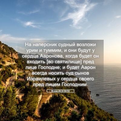 Picture 05 - Исход 28:30 RUSV - На наперсник судный - Bible Verse Picture