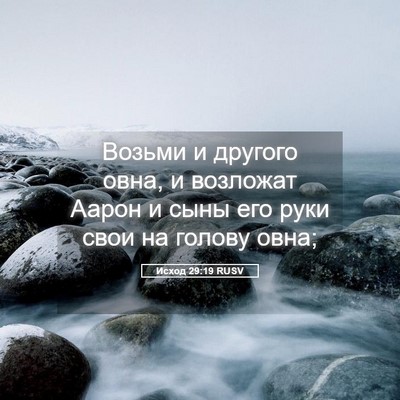 Picture 05 - Исход 29:19 RUSV - Возьми и другого овна, и - Bible Verse Picture