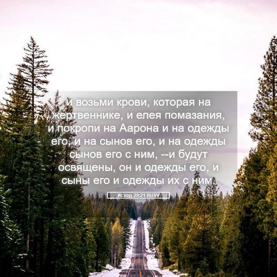 Picture 05 - Исход 29:21 RUSV - и возьми крови, которая на - Bible Verse Picture
