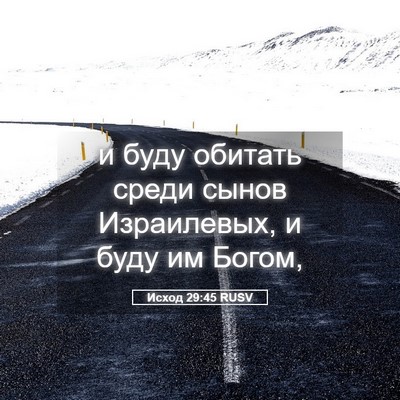 Picture 05 - Исход 29:45 RUSV - и буду обитать среди сынов - Bible Verse Picture