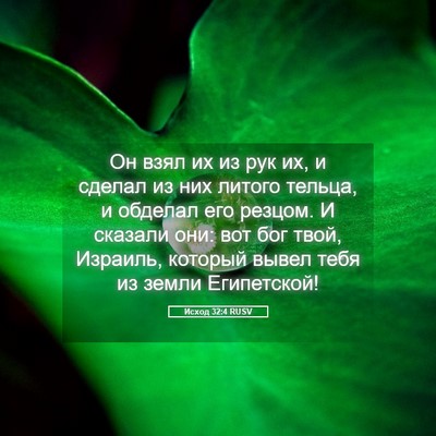 Picture 05 - Исход 32:4 RUSV - Он взял их из рук их, и - Bible Verse Picture