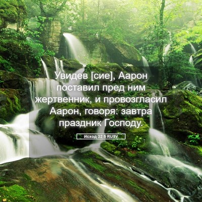Picture 05 - Исход 32:5 RUSV - Увидев [сие], Аарон - Bible Verse Picture