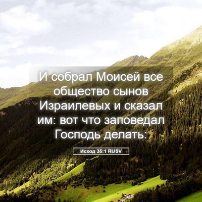 Picture 05 - Исход 35:1 RUSV - И собрал Моисей все - Bible Verse Picture
