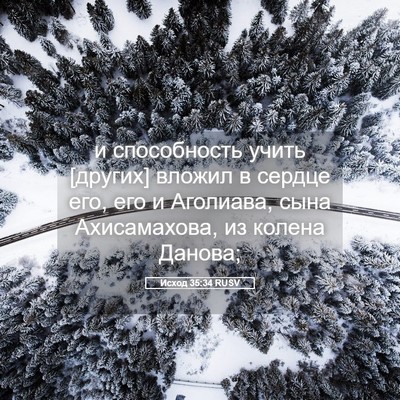 Picture 05 - Исход 35:34 RUSV - и способность учить - Bible Verse Picture