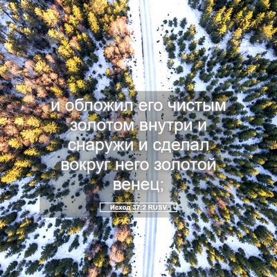 Picture 05 - Исход 37:2 RUSV - и обложил его чистым - Bible Verse Picture