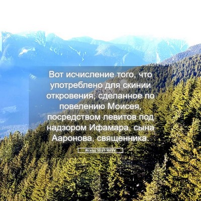 Picture 05 - Исход 38:21 RUSV - Вот исчисление того, что - Bible Verse Picture