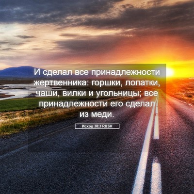 Picture 05 - Исход 38:3 RUSV - И сделал все - Bible Verse Picture
