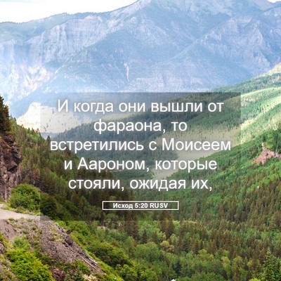 Picture 05 - Исход 5:20 RUSV - И когда они вышли от - Bible Verse Picture