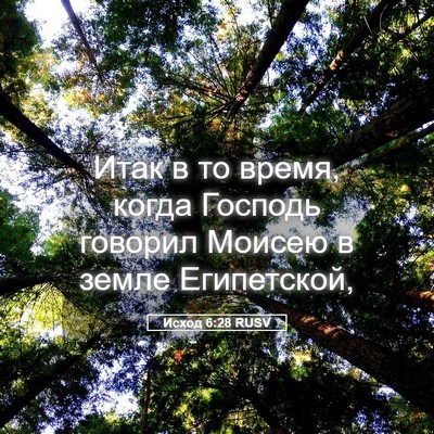 Picture 05 - Исход 6:28 RUSV - Итак в то время, когда - Bible Verse Picture