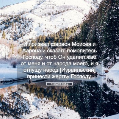 Picture 05 - Исход 8:8 RUSV - И призвал фараон Моисея и - Bible Verse Picture