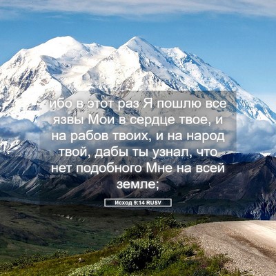 Picture 05 - Исход 9:14 RUSV - ибо в этот раз Я пошлю все - Bible Verse Picture