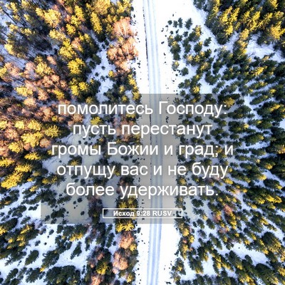 Picture 05 - Исход 9:28 RUSV - помолитесь Господу: пусть - Bible Verse Picture