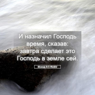 Picture 05 - Исход 9:5 RUSV - И назначил Господь время, - Bible Verse Picture