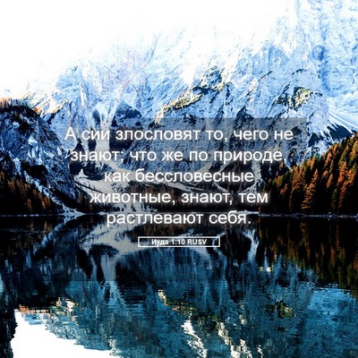 Picture 05 - Иуда 1:10 RUSV - А сии злословят то, чего не - Bible Verse Picture