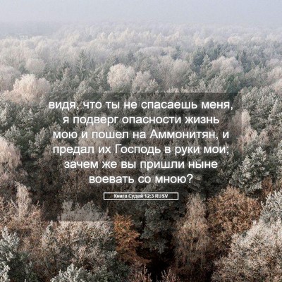 Picture 05 - Книга Судей 12:3 RUSV - видя, что ты не спасаешь - Bible Verse Picture