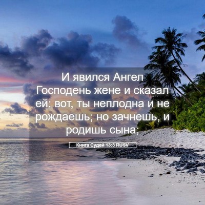Picture 05 - Книга Судей 13:3 RUSV - И явился Ангел Господень - Bible Verse Picture
