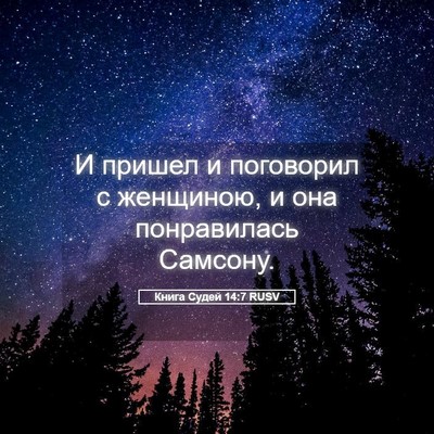 Picture 05 - Книга Судей 14:7 RUSV - И пришел и поговорил с - Bible Verse Picture