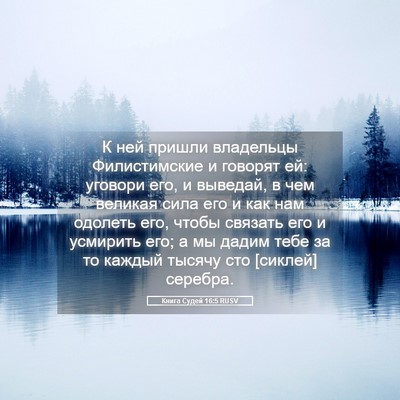 Picture 05 - Книга Судей 16:5 RUSV - К ней пришли владельцы - Bible Verse Picture