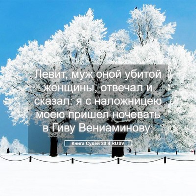 Picture 05 - Книга Судей 20:4 RUSV - Левит, муж оной убитой - Bible Verse Picture