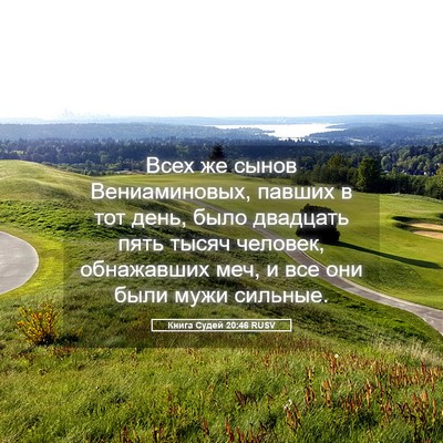 Picture 05 - Книга Судей 20:46 RUSV - Всех же сынов - Bible Verse Picture