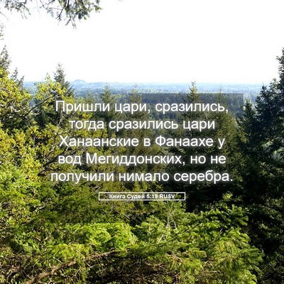 Picture 05 - Книга Судей 5:19 RUSV - Пришли цари, сразились, - Bible Verse Picture