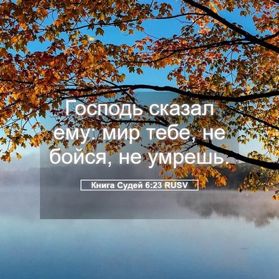 Picture 05 - Книга Судей 6:23 RUSV - Господь сказал ему: мир - Bible Verse Picture