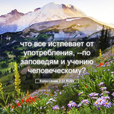 Picture 05 - Колоссянам 2:22 RUSV - что все истлевает от - Bible Verse Picture