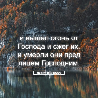 Picture 05 - Левит 10:2 RUSV - и вышел огонь от Господа и - Bible Verse Picture